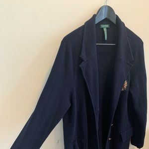 Lauren Ralph Lauren blazer, 100% cotton - with gold handcrafted emblem